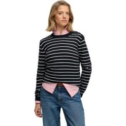 Superdry Pull Essential Optic Eclipse Navy Stripe XS Femme