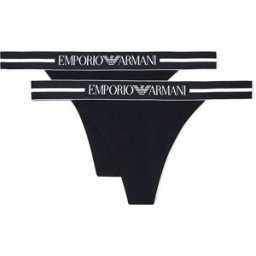 Giorgio Armani Emporio Armani String Ew000405_af19023 2 Unités Black / Black L Femme