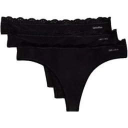 Calvin Klein String Lv00qd5300 3 Unités Black / Black / Black L Femme