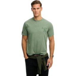 Superdry T-shirt à Manches Courtes Tokyo Narrative Loose Fit Lily Pad Green M Homme