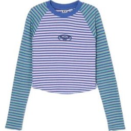 Roxy Haut à Manches Longues Highlite Season Coconut Milk Stripy Soul Mini XS Femme