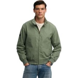 Superdry Veste Classic Harrington Lily Pad Green S Homme