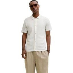 Jack & Jones Pull à Manches Courtes George Cloud Dancer L Homme