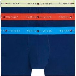 Tommy Hilfiger Boxers Um0um03890 Trunk 3 Unités Blue Spl / Trra Rd / Fded Fluro S Homme