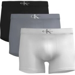 Calvin Klein Boxers Lv00nb4472 Trunk 3 Unités Black / Misty Grey / White XS Homme