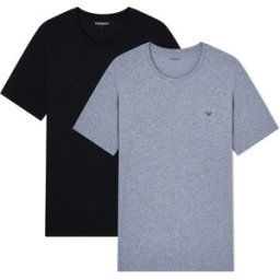 Giorgio Armani Emporio Armani Couche De Base à Manches Courtes Em000391_af18881 2 Unités Grey Melange / Black M Homme