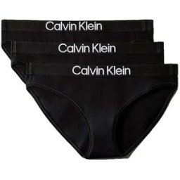 Calvin Klein Culotte Lv00qd5398 3 Unités Black / Black / Black S Femme