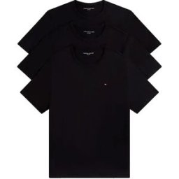 Tommy Hilfiger T-shirt à Manches Courtes Um0um03870 3 Unités Black / Black / Black S Homme