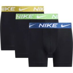 Nike Boxers Dri-fit Essential Brief 3 Unités Black Sfrn Qrtz / Mn Grn / Ct Bl M Ssh Wb S Homme