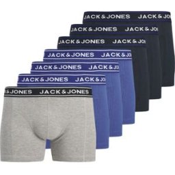 Jack & Jones Boxers Danny Solid Trunks 7 Unités Dazzling Blue / Dazzling Blue / Navy Blazer / Lgm XL Homme