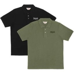 Lonsdale Polo à Manches Courtes Lingholme 2 Unités Black / Olive 2XL Homme
