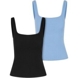 Urban Classics Débardeur Tb7513a 2 Unités Black / Powder Blue XL Femme