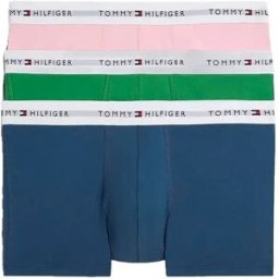 Tommy Hilfiger Boxers Um0um03889 Trunk 3 Unités Mnt Gry / Cls Pnk / Ag Sea XL Homme