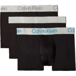 Calvin Klein Boxers Lv00nb4269 3 Unités Black Body W / Moon Mist Logo / Black L Homme