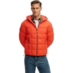 Superdry Veste Box Quilt Fuji Lite Peak Orange M Homme
