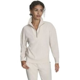 Dkny Pull à Demi-zip Dw7000616 Sand XL Femme