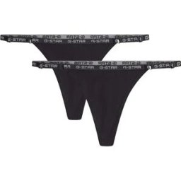 G-star String D29427-01 2 Unités Black S Femme