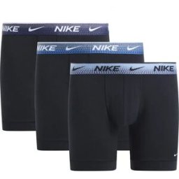 Nike Boxers Nq00ke1285 Brief 3 Unités Black Lt Arr Bl / Ct Bl / Obsn Grt Dsh Wb M Homme