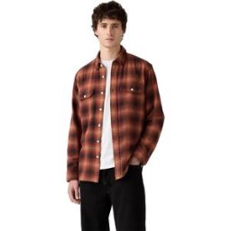 Levi´s ® Chemise à Manches Longues Classic Worker Scottie Plaid Tobacco Brown S Homme