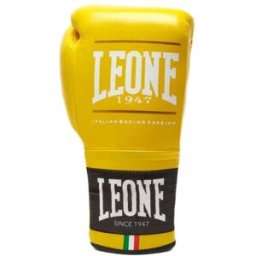 Leone1947 Gants De Boxe En Cuir Synthétique Shock Plus Yellow 10 oz