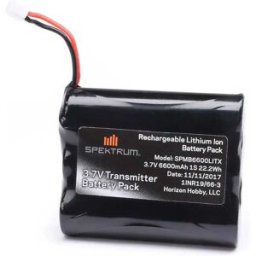 Spektrum Batterie De L´émetteur Nx6/nx8/nx10/ix12 Tx Plug Xh-1s 3.7v 6600mah 1s Li-ion Black One Size unisex