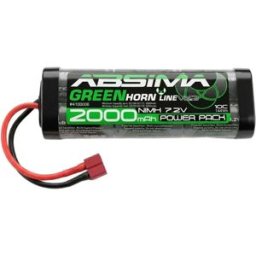 Absima Batterie Greenhorn Vol.2 Nimh Stick Pack 7.2v 2000mah T-plug Black / Green One Size unisex