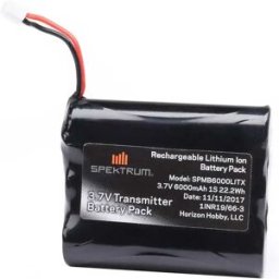 Spektrum Batterie De L´émetteur Ix12/nx6/nx8 Tx Plug Xh-1s 3.7v 6000mah 1s Black One Size unisex