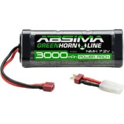 Absima Batterie Greenhorn Nimh Stick Pack 7.2v 3000mah T-plug Black / Green One Size unisex