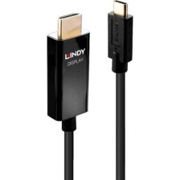 Lindy Câble Usb-c To With Hdr Black One Size unisex