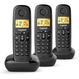 Siemens Gigaset Téléphone Fixe Sans Fil Basic 100 3 Unités Black One Size unisex