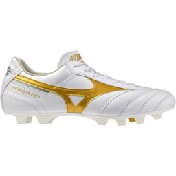 Mizuno Chaussures De Football Morelia Ii Pro Fg White / Football Gold / Galaxy Silver EU 42 Homme