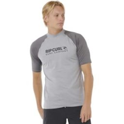 Rip Curl Rash Guard Manches Courtes Shock Grey Marle M Homme