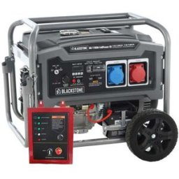 BlackStone BG 11050 - Groupe électrogène à essence avec AVR 7.8 kw - Continue 7.5 kW Full-Power + ATS