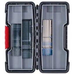 Bosch Accessories 2607010903 Set de lames de scie sauteuse Wood and Metal, 30 pièces, emmanchement à simple accroche 1 set
