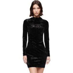 Superdry Robe à Manches Longues Velvet Longsleeved Mini Black M Femme