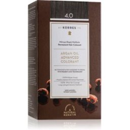 Korres Argan Oil coloration cheveux permanente à l'huile d'argan teinte 4.0 Brown 50 ml