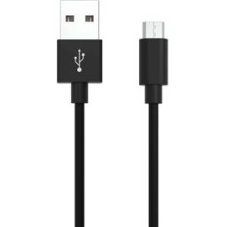 Ansmann Câble USB USB 2.0 USB-A mâle, USB-Micro-B mâle 2.00 m noir connecteur aluminium, gaine TPE 1700-0077