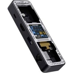 Dockcase Station daccueil USB-C® DPB61L-EB Convient pour les marques: universel écran intégré, avec fonction de chargement, alimentation USB-C®