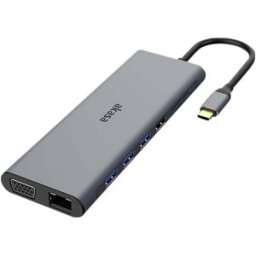 Akasa Station daccueil USB-C® USB Type-C 14-In-1 Dock Convient pour les marques: universel lecteur de cartes intégré, alimentation USB-C®