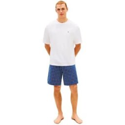 Tommy Hilfiger Pyjama à Manches Courtes Um0um03834 White / Window Pain Check L Homme