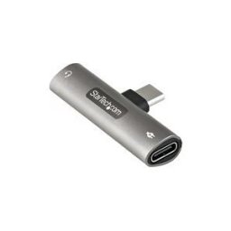 StarTech.com Adaptateur USB-C Audio Chargeur - Convertisseur Prise Audio Mini Jack Aux TRRS 3.5mm Casque/ecouteurs - 60W USB Type-C Power Delivery Pass-Through - Smartphone/Tablette (CDP235APDM) - station d'accueil - USB-C
