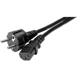 MCAD Cordon d'alimentation PC CEE7 droit / C13 noir - 5,0 m