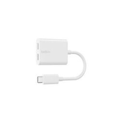 Belkin Connect Audio + Charge - casque/adaptateur de charge USB-C vers USB-C - USB / audio - 14 m
