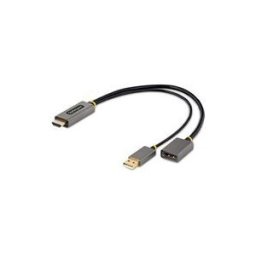 StarTech.com 1ft (30cm) HDMI to DisplayPort Adapter, Active 4K 60Hz HDMI Source to DP Monitor Adapter Cable, USB Bus Powered, HDMI 2.0 to DisplayPort Converter for Laptops/PC - Supports HDR and Ultrawide Displays (128-HDMI-DISPLAYPORT) - cable adaptateur