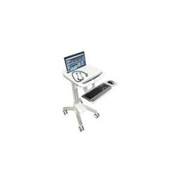 Ergotron SV41 chariot - Technologie brevetee Constant Force - pour ordinateur portable/clavier/souris/lecteur de codes a barres - gris, blanc, aluminium poli