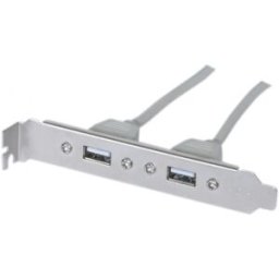MCAD Equerre slot USB 2.0 2 ports - Carte mere DIP 10 pts