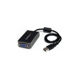 StarTech.com Adaptateur / Convertisseur video USB 2.0 vers VGA HD15 - Carte graphique externe - Male / Femelle - 1440x900 - adaptateur video - VGA / USB - Conformite TAA - 7.5 cm