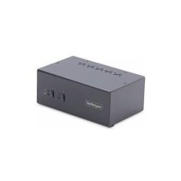 StarTech.com 2-Port Dual-Monitor DisplayPort KVM Switch, 4K 60Hz, 2x USB 5Gbps Hub Ports, 2x USB 2.0 HID Ports, Hotkey and Push-Button Switching, TAA Compliant - ESD Level 3 Protection (P2DD46A2-KVM-SWITCH) - commutateur ecran-clavier-souris/audio/USB - 2