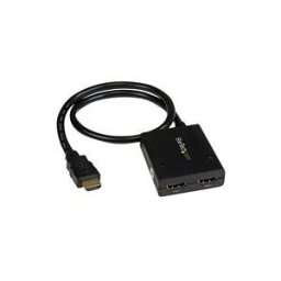 StarTech.com Repartiteur video HDMI 4K a 2 ports - Splitter HDMI 1 x 2 alimente par USB ou adaptateur d'alimentation - 4K 30Hz - repartiteur video/audio - 2 ports