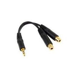 StarTech.com Cable repartiteur stereo de 15 cm - Mini-jack 3,5 mm male vers 2x mini-jack 3,5 mm femelle - repartiteur audio - 15.2 cm